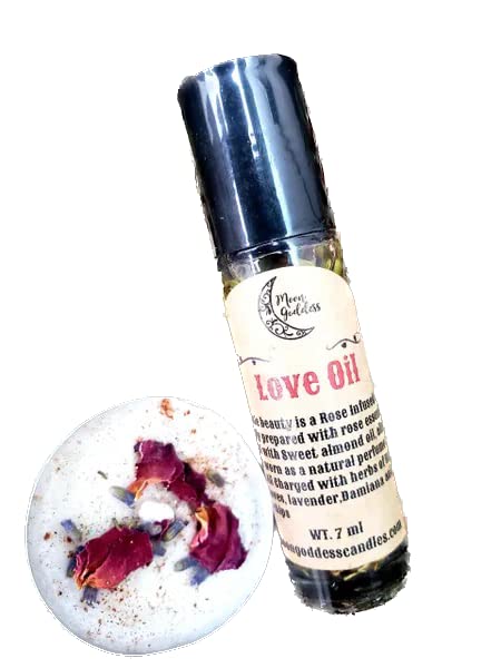 Love Anointing Oil - Rose Infused Spiritual Oil for Aromatherapy & Rituals | Handmade Natural Perfume for Romance, Meditation & Spiritual Connection | Come to Me Spell Oil for Love Attraction & Blessings