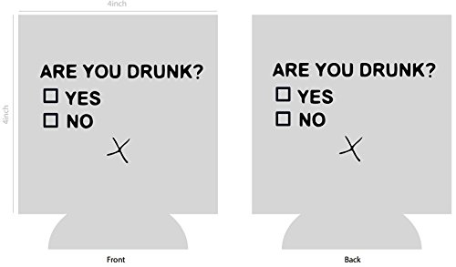 Are You Drunk? Funny Novelty Neoprene Can Cooler Set of 2 | Beer & Beverage Holder | Craft Beer Gift Idea | White Elephant Party Essential | Perfect for BBQs, Tailgates & Beach Days