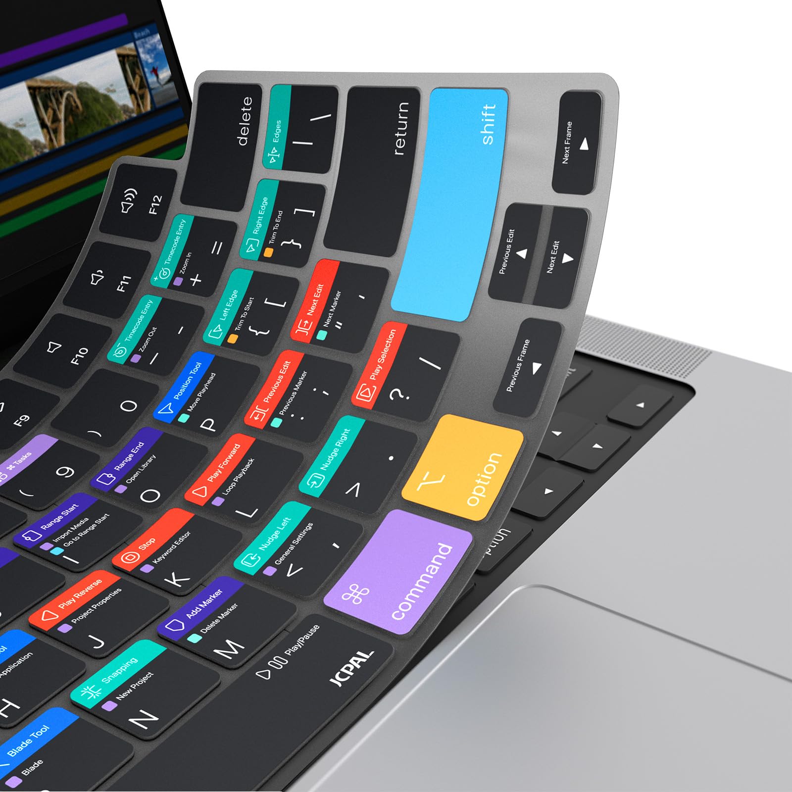 JCPal Final Cut Pro Shortcut Keyboard Cover for MacBook Pro 14/16