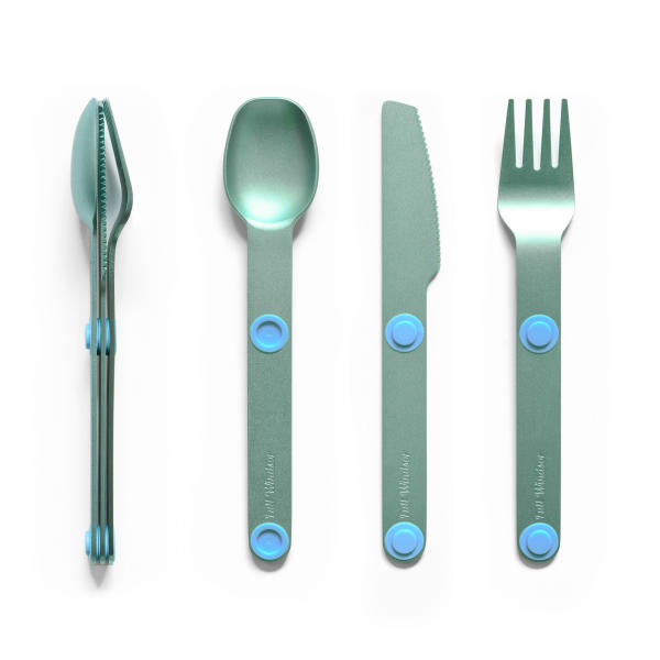 Full Windsor Magware Magnetic Flatware Set - Single Piece in Turquoise | Durable Stainless Steel Cutlery for Camping, Travel & Outdoor Dining