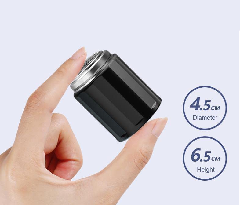 Toworldit USB Rechargeable Mini Electric Razor - Portable Travel Shaver for Men, One-Button Operation, Fast Charging, Perfect for Home, Car & Business Trips (Black) | Grooming On-The-Go & Quick Touch-Ups