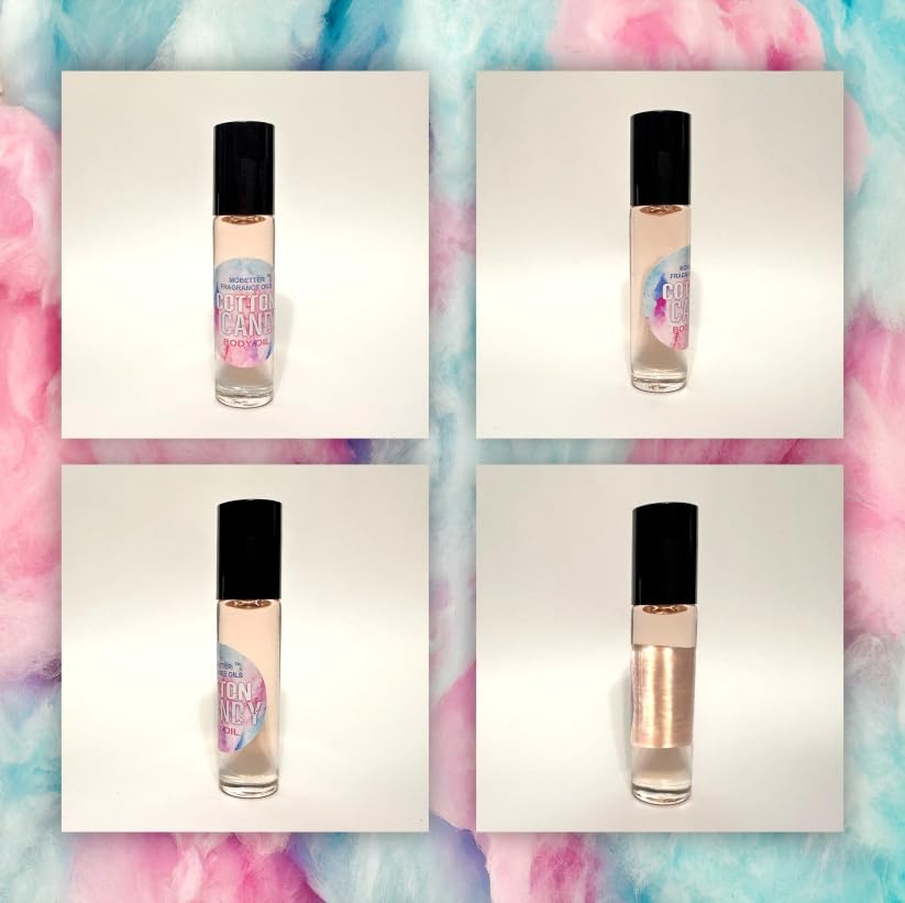 MOBETTER Cotton Candy Fragrance Oil - 10ml Roll-On Perfume for Women & Men | Sweet Scented Body Oil for Daily Wear, Date Nights & Special Occasions