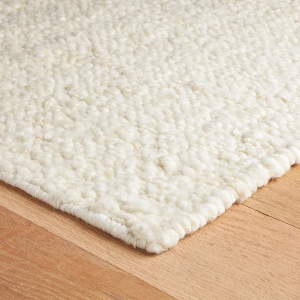Dash & Albert Holmstead Ivory Handwoven Wool Rug - Soft & Durable Area Rug for Living Room, Bedroom, or Office - Perfect for Home Decor & Cozy Spaces