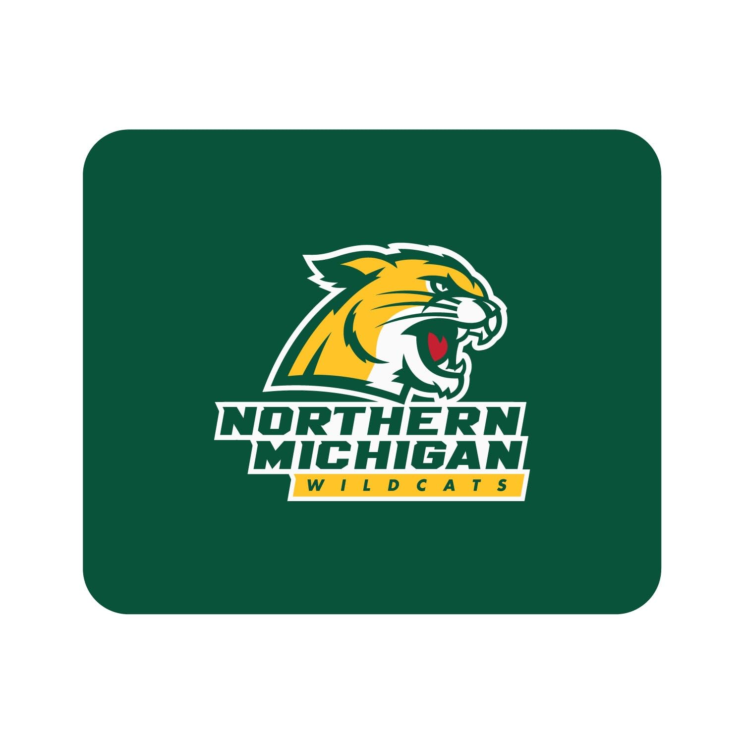 Premium Non-Slip Mouse Pad with Northern Michigan University Logo - Classic Green Fabric Gaming & Office Desk Mat for Computer, Laptop, Workstation (Home, Office, Gaming Setup Accessory)