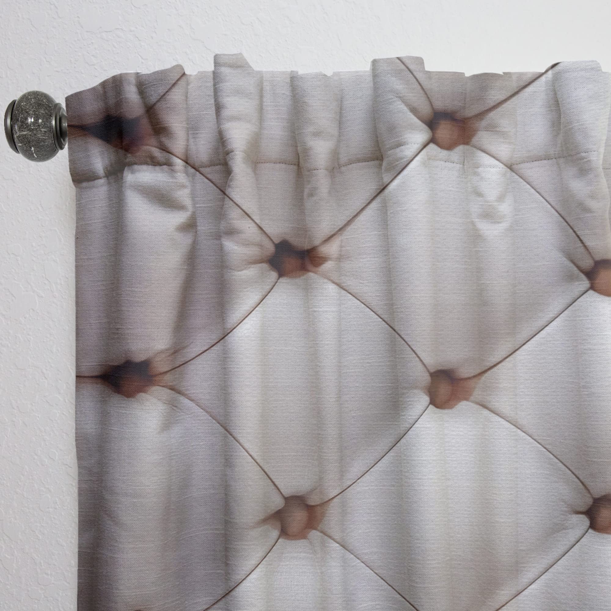 DesignQ Diamond Pattern Thermal Insulated Curtains - Single Panel 52x108 inches - Blackout Drapes for Bedroom & Living Room - Perfect for Home Decor, Privacy & Energy Efficiency