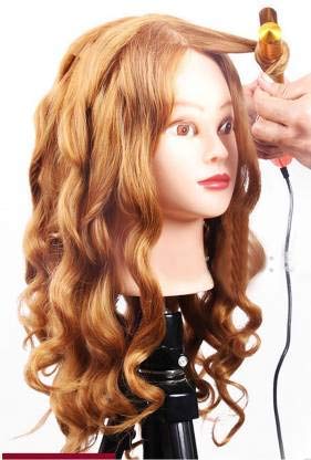 Premium Real Human Hair Dummy for Hair Styling Practice - All-Purpose Training Head with Clamp Stand for Cutting, Dyeing, Braiding & Heat Styling - Perfect for Salon Students & Professionals (Dark Golden) - Ideal for Cosmetology School, Home Practice & Professional Training