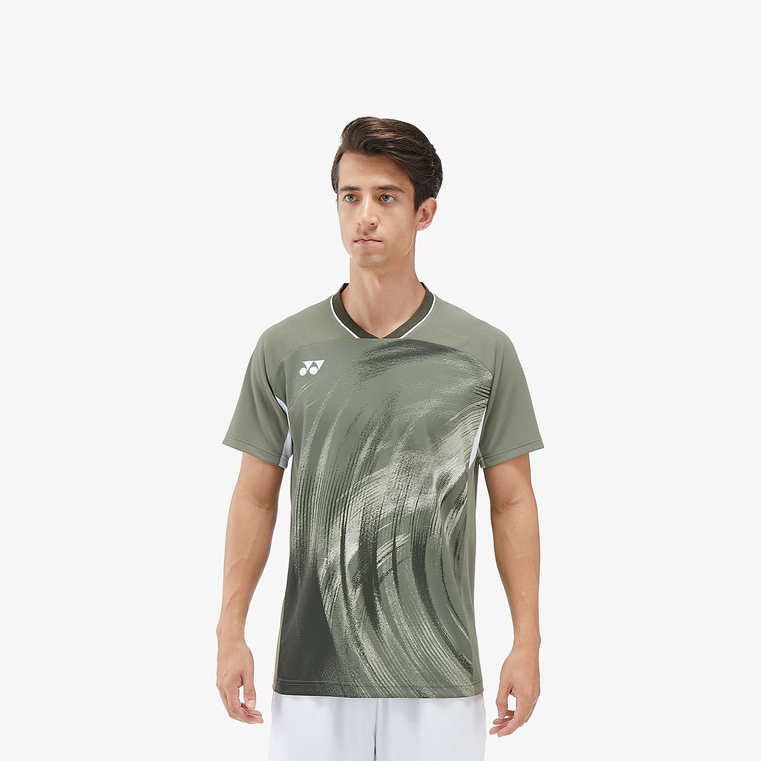 Yonex Men's Crew Neck Tournament Tennis Shirt 10568LOL - Light Olive - Breathable Performance Apparel for Competitive Matches & Casual Wear