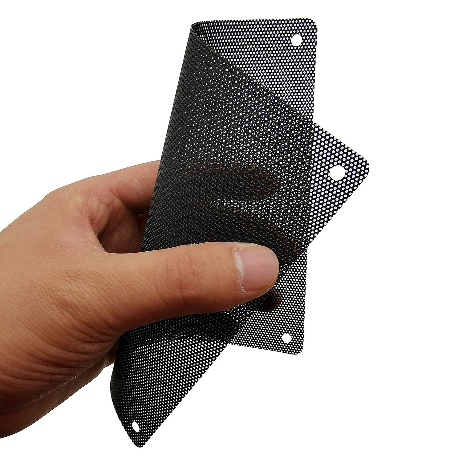 120mm PC Computer Case Fan Dust Filter Screen - Ultra Fine PVC Mesh Dustproof Cover with Screws (Black, 10 Pack) | Perfect for Gaming PC, Desktop Computer & Server Cooling System Protection