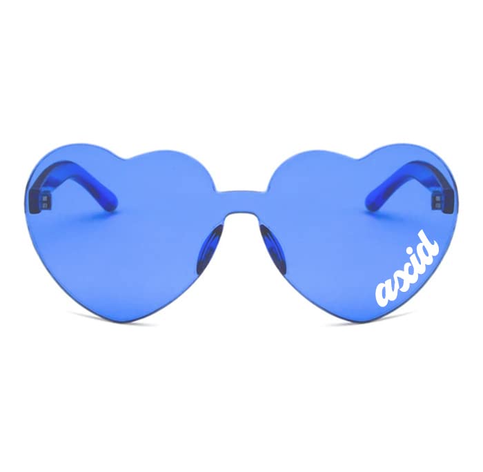 AXD Sorority Sunglasses - Heart Shaped Greek Letter Sunglasses with AXD Logo | Big Little Sorority Gifts for Alpha Xi Delta Sisters | Perfect for Beach, Pool Parties & Campus Events