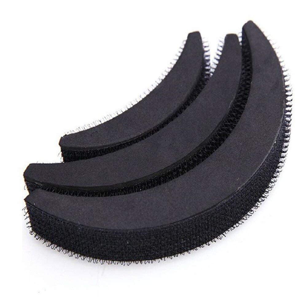 Banana Bumpits Hair Volumizer - 3 Pack Black Hair Styling Accessories for Women & Girls | Create Instant Volume & Retro Hairstyles | Perfect for Parties, Weddings & Everyday Glam