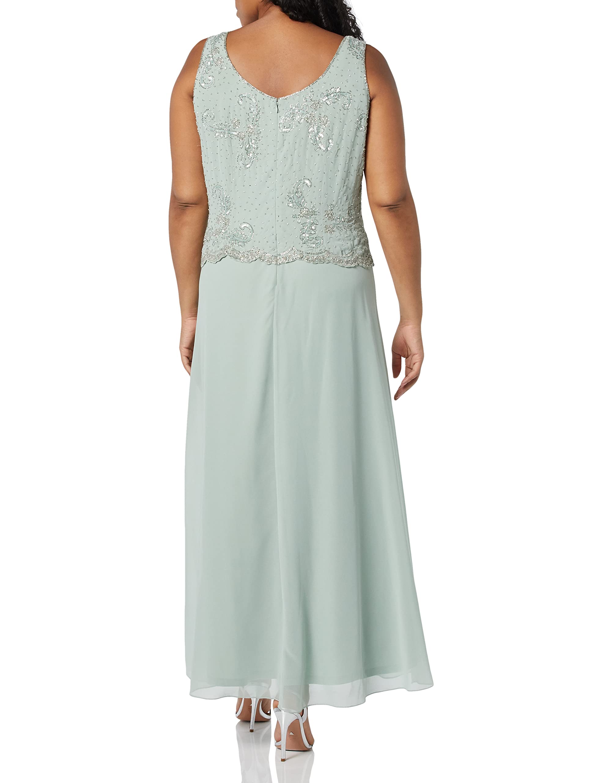 J Kara Women's Plus Size Beaded Jacket Dress - Elegant Embellished Formal Dress for Weddings, Parties & Special Occasions