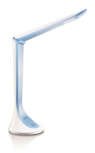 ADATA Tulip LED Desk Lamp - Adjustable Brightness, White & Blue Light, UK 3-Pin Plug (AL-DKDD300-8W55WB) - Perfect for Home Office, Study, Reading & Bedside Lighting