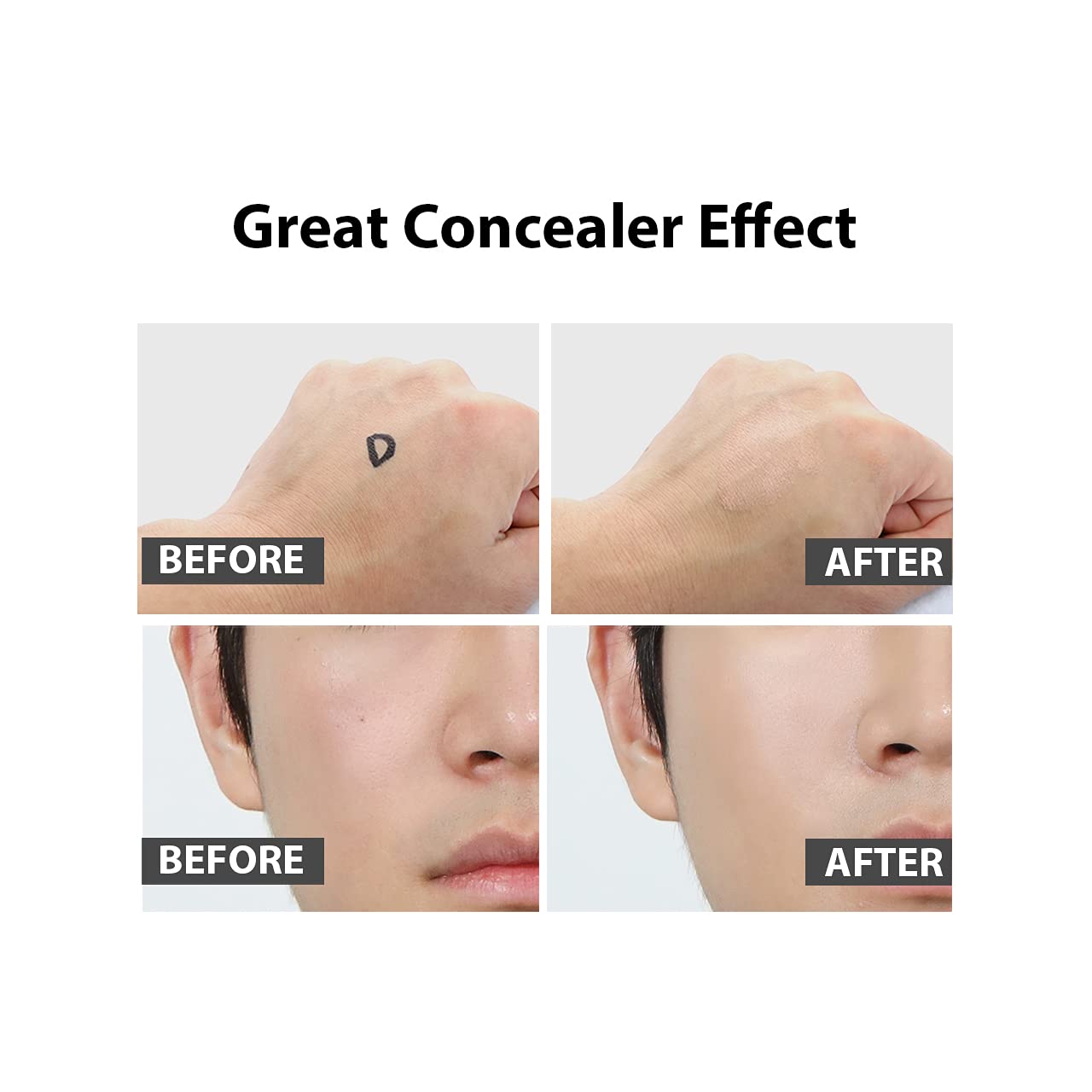 DASHU Full Coverage Concealer Stick - 2-in-1 Contour & Eye Concealer with Hydrating Formula | Long Lasting Makeup for Dark Circles, Blemishes & Imperfections | Perfect for Everyday Wear, Special Occasions & Professional Makeup Looks