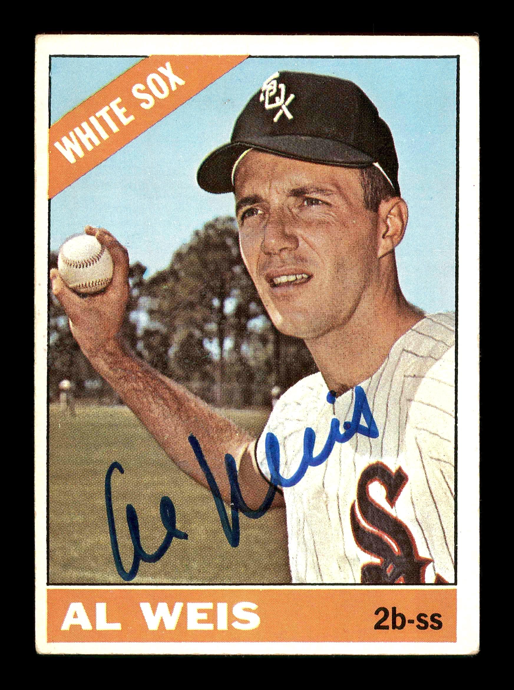 Al Weis Autographed 1966 Topps Baseball Card #66 - Chicago White Sox Memorabilia - Collectible Sports Trading Card for Fans & Collectors - Perfect for Display, Gifts, and Sports Memorabilia Collections