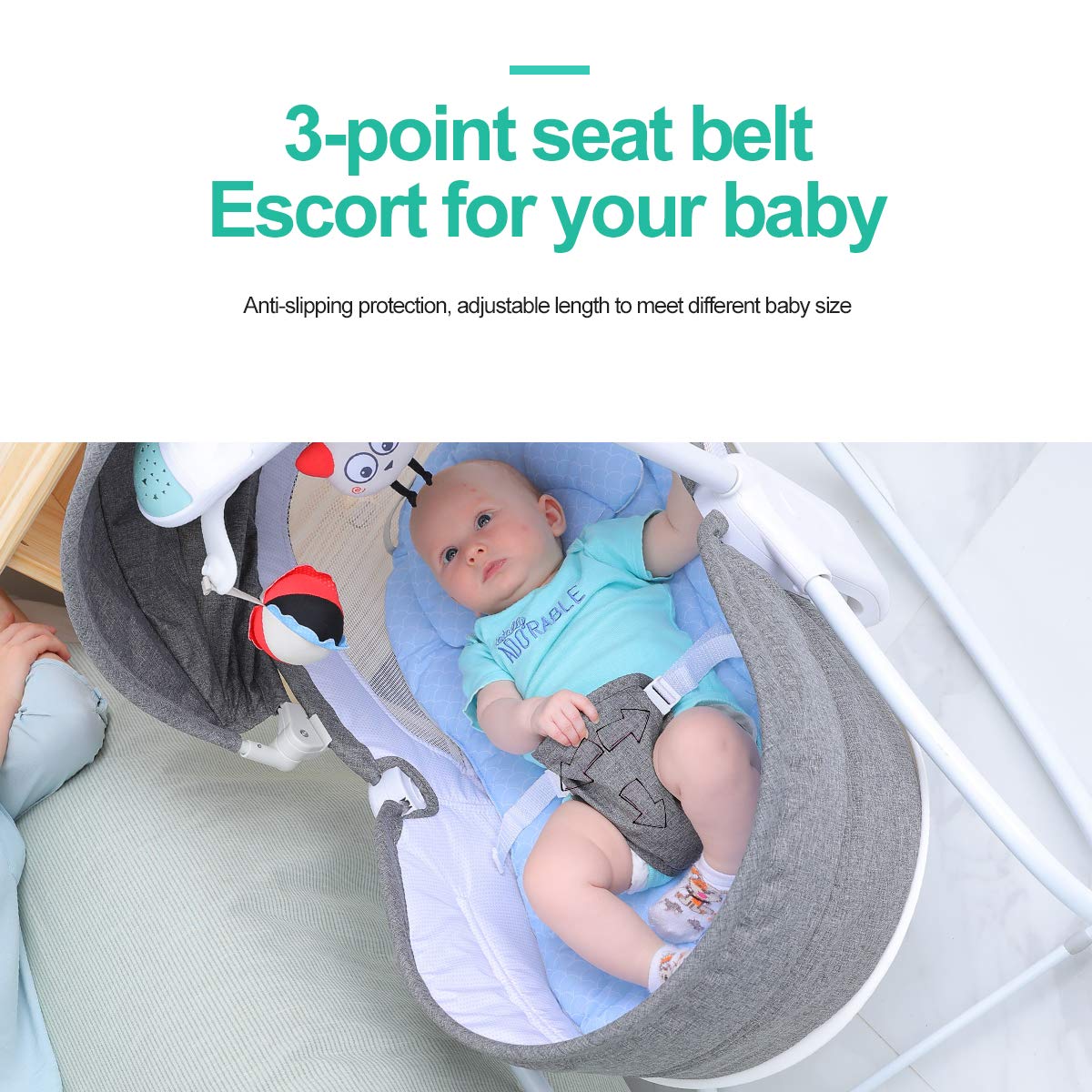 3-in-1 Baby Bouncer with Soothing Vibration & 3-Speed Adjustment - Convertible Sit to Lie Down Rocking Chair for Newborns, Infants, Boys & Girls - Perfect for Nursery, Playtime & Calming Fussy Babies