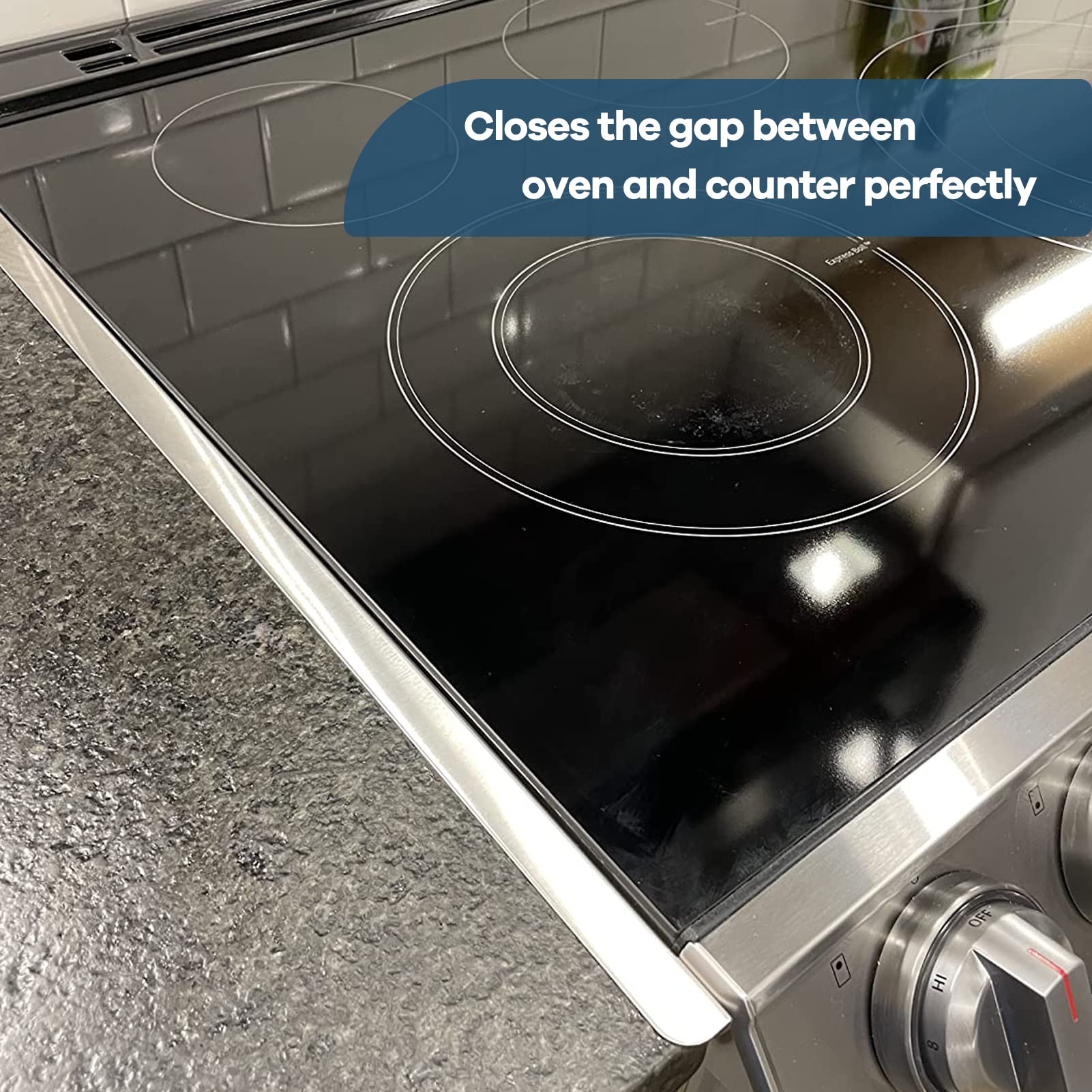 Stainless Steel Stove Gap Cover - Heat Resistant Oven Gap Filler for Gas Stoves (14.5