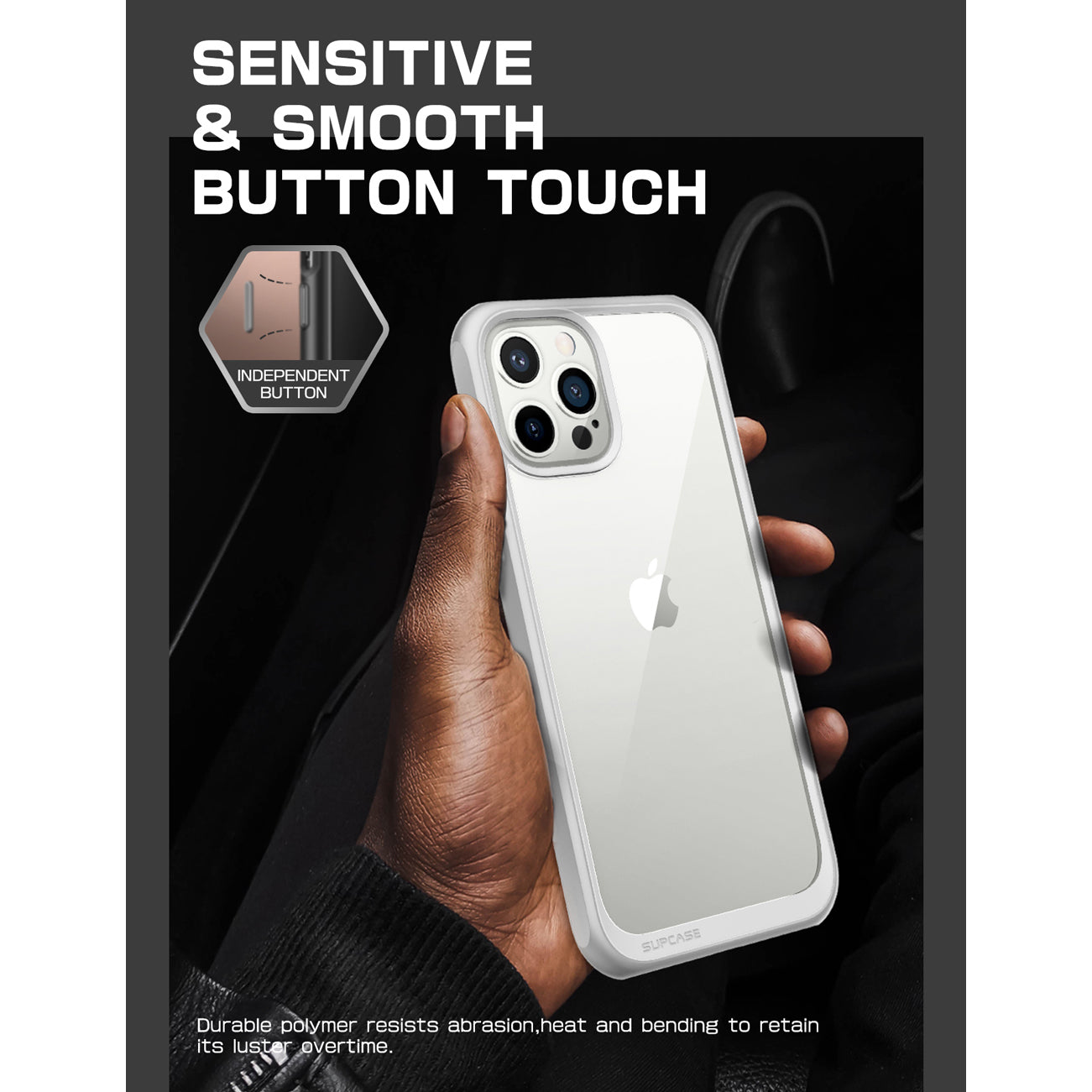 iPhone 13 Pro Case 6.1 Inch - Slim Clear Protective Cover with Shockproof Design | Unicorn Beetle Style in Gray | Perfect for Everyday Use, Travel & Outdoor Activities