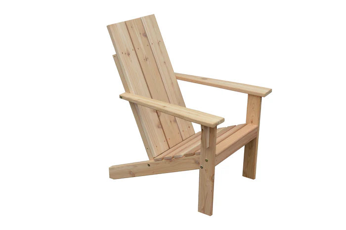 Modern Adirondack Chair - Contemporary Outdoor Lounge Chair with Weather-Resistant Wood - Perfect for Patio, Garden, Poolside & Backyard Relaxation