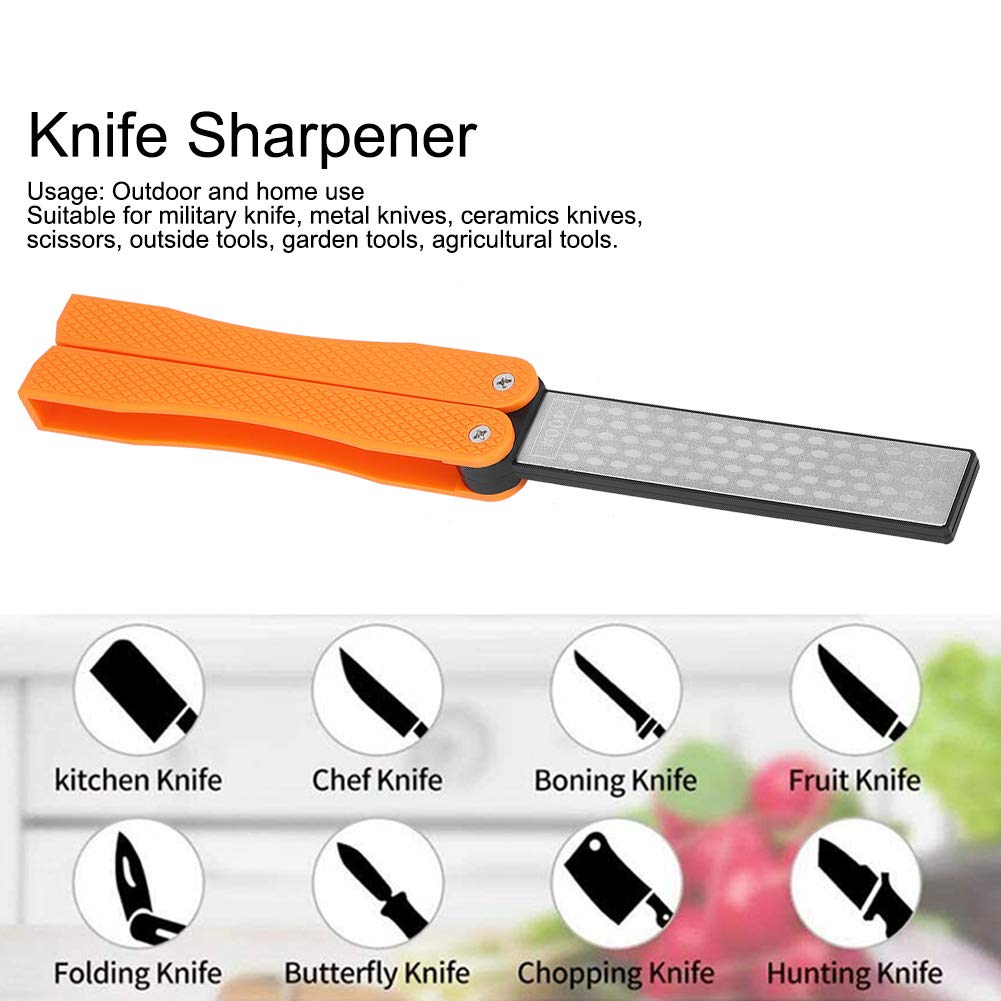 Premium Rhinestone Sharpening Stone - Dual Grit Fine/Coarse Knife Sharpener for Kitchen, Garden & Outdoor Tools | Folding Design for Camping, Hunting & Survival Knives | Perfect for Home Chefs, Gardeners & Outdoor Enthusiasts