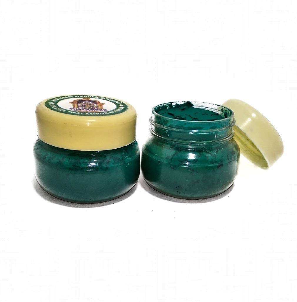 Madurai Thalampoo Green Kubera Kumkum for Women & Girls | 1 Count Pack | Traditional Indian Forehead Decoration for Pooja, Festivals & Daily Wear