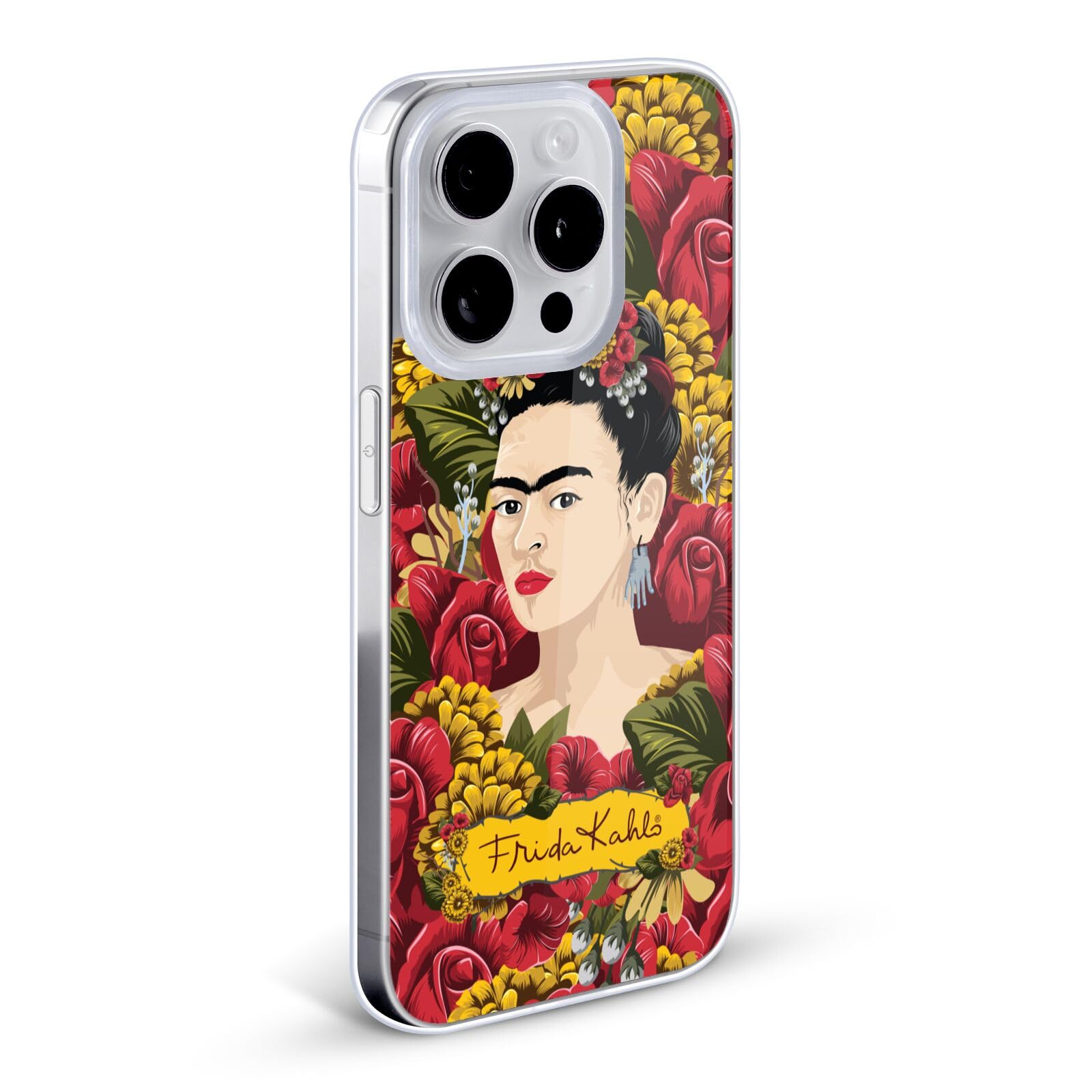 Frida Kahlo Portrait Floral Soft Gel Case for iPhone 7 Plus/8 Plus - Officially Licensed Phone Cover by Head Case Designs | Perfect Gift for Art Lovers & iPhone Users