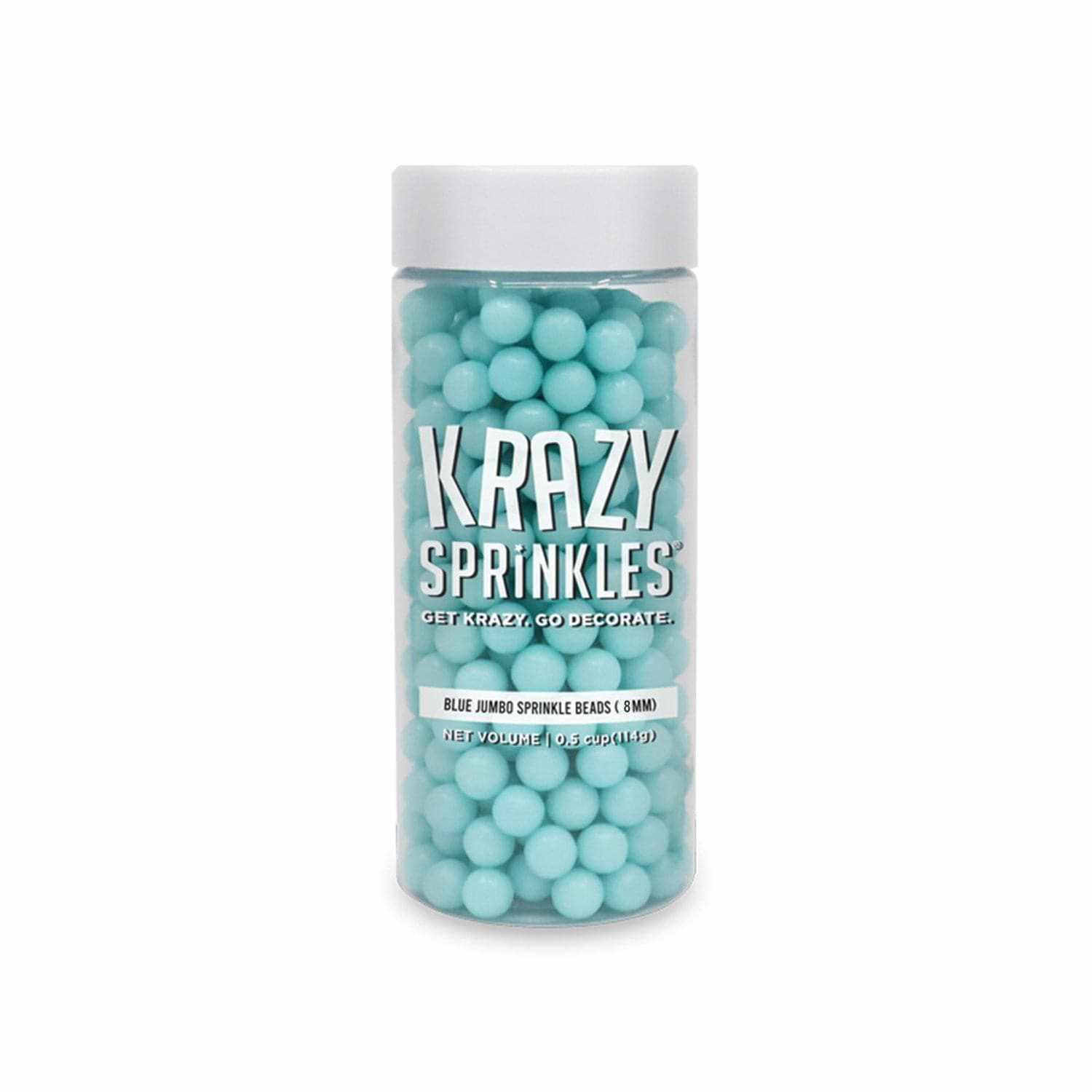 8mm Blue Sprinkle Beads Bulk - 24 Units per Case - Perfect for Cake Decorating, Cupcake Toppers & DIY Crafts