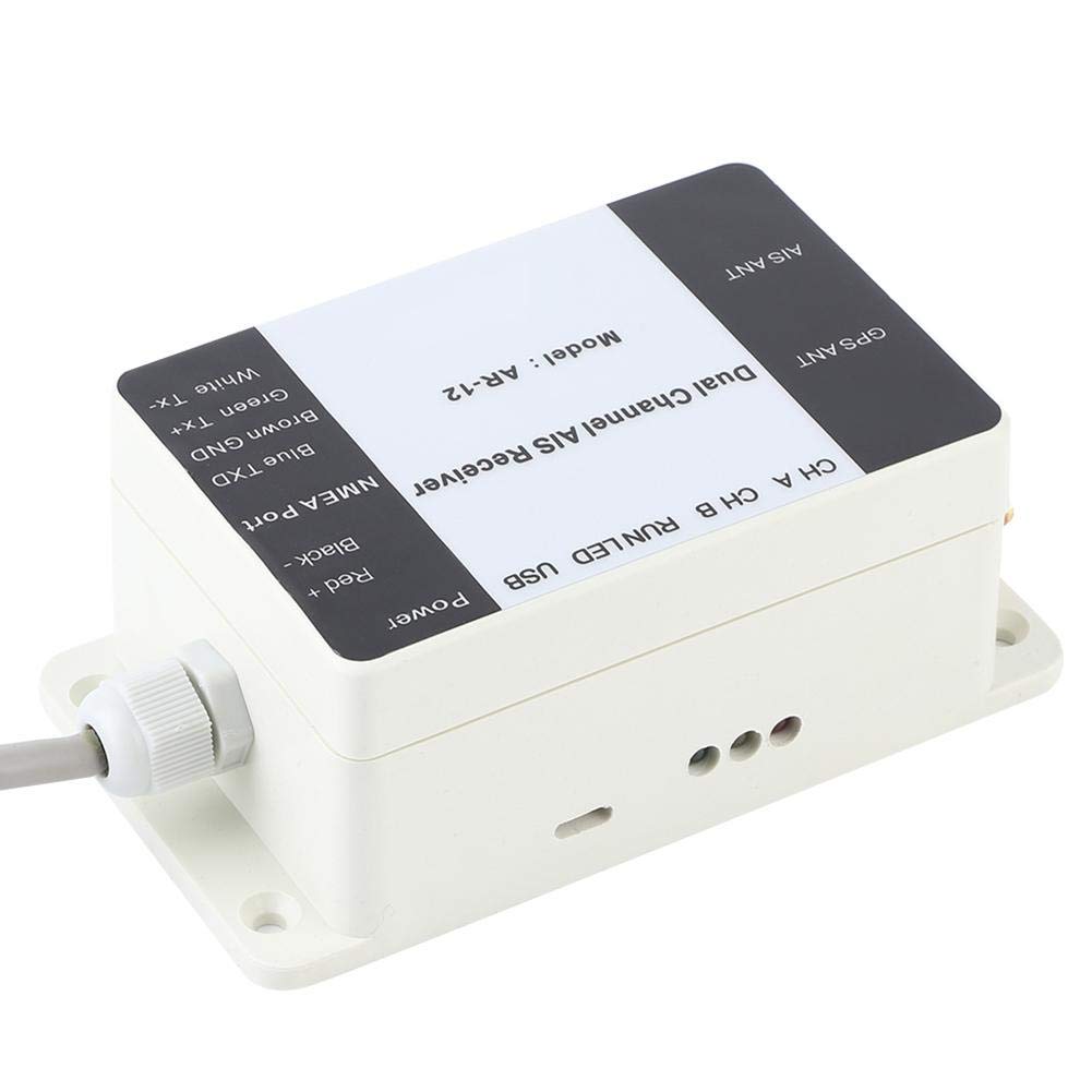 Dual Channel AIS Receiver with GPS USB - NMEA 0183 Marine Navigator for Yachts & Steamships | Qiilu AIS Receiver for Boat Tracking & Collision Avoidance | Perfect for Marine Navigation, Fishing & Sailing Adventures