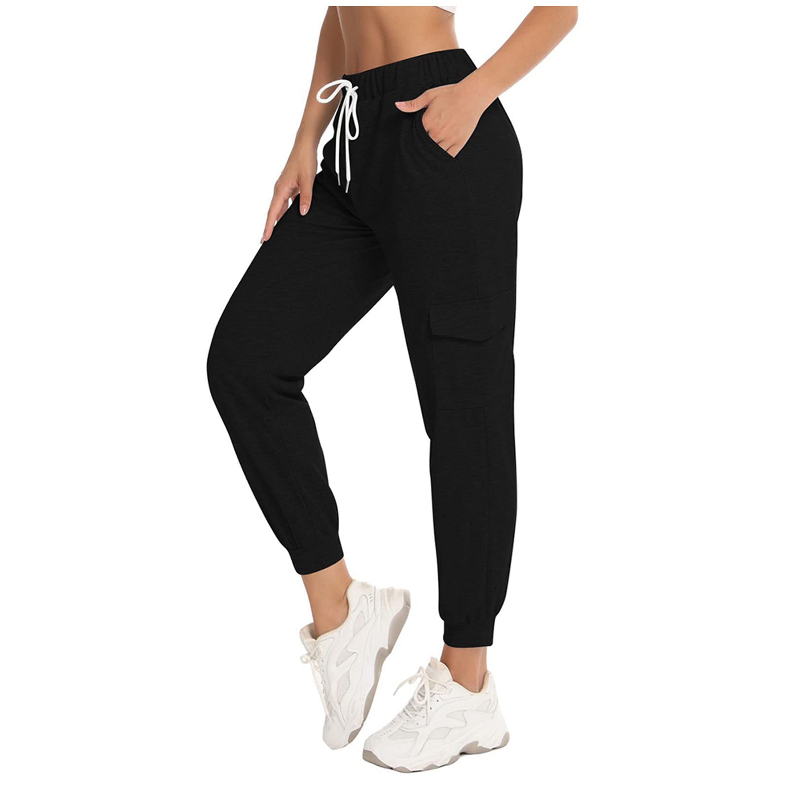 Kangma Women's Athletic Pants - Loose Fit Running Trousers with Pockets, Casual Sports Overalls for Yoga, Gym & Outdoor Activities