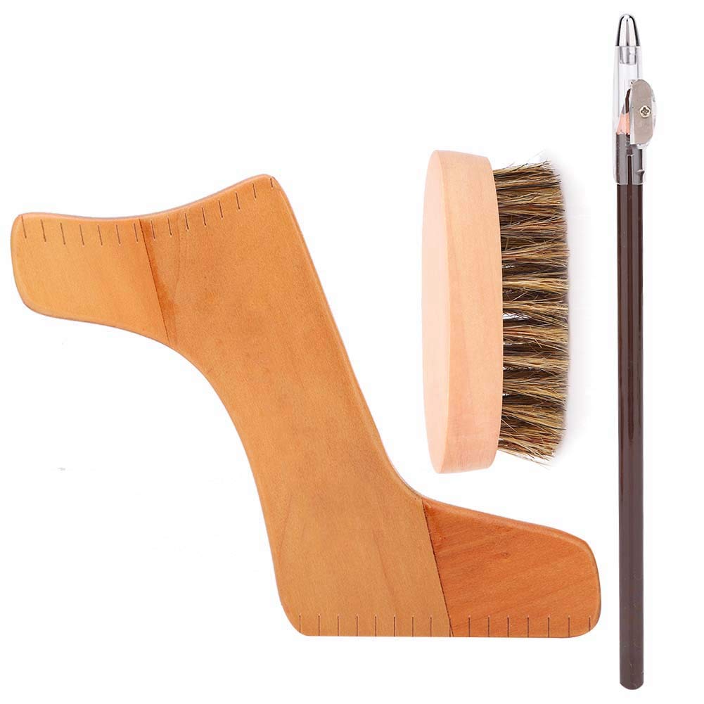 Premium Beard Grooming Kit for Men - Natural Wood Mustache Brush, Beard Comb & Styling Tools Set - Perfect Gift for Dad, Boyfriend, Husband - Ideal for Daily Grooming & Special Occasions