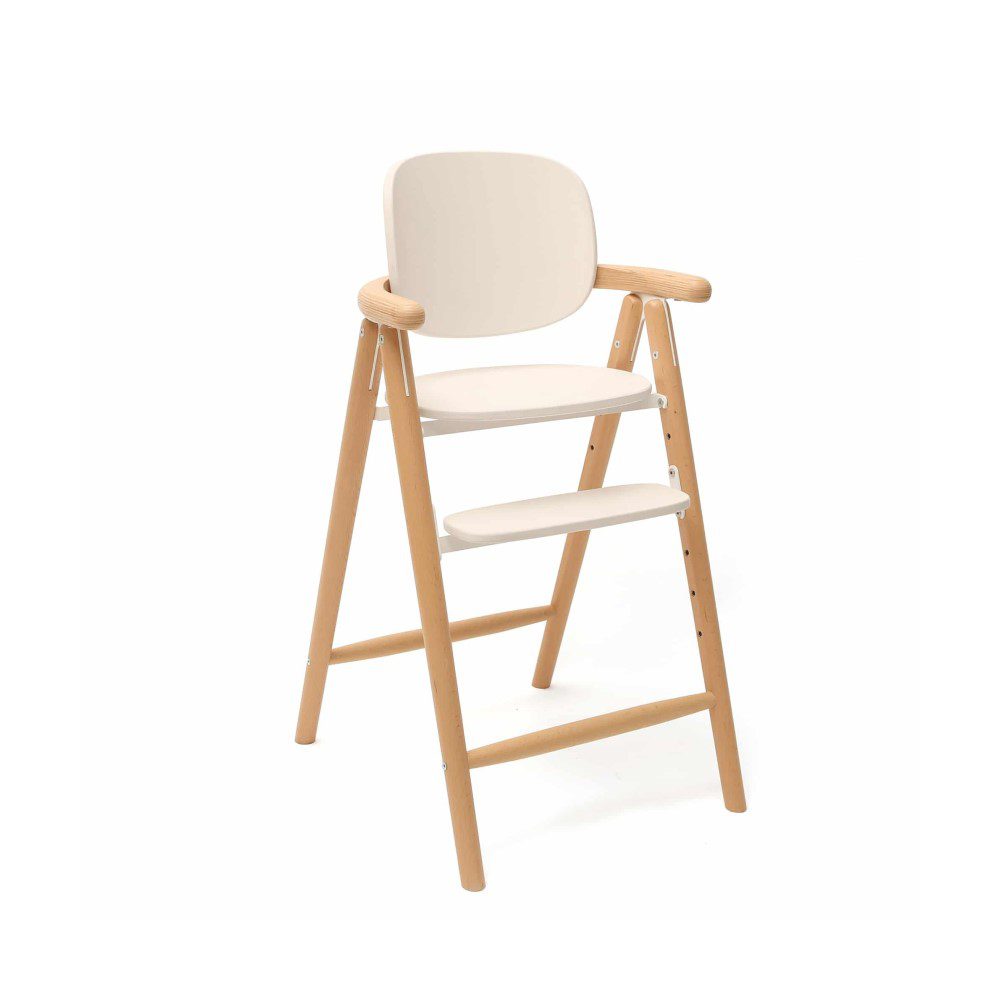 CHARLIE CRANE TOBO Adjustable Baby High Chair - Convertible Wooden Feeding Seat for Toddlers (White) | Perfect for Dining, Weaning & Playtime
