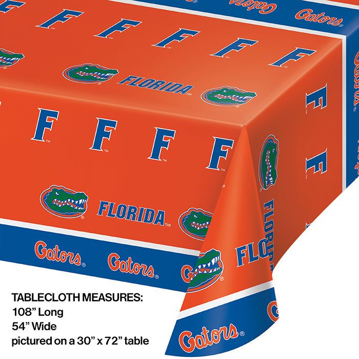 12-Piece Bulk University of Florida Plastic Table Covers - Gators Party Supplies, Tailgating, Graduation Decorations - Perfect for Game Day, Dorms & Campus Events