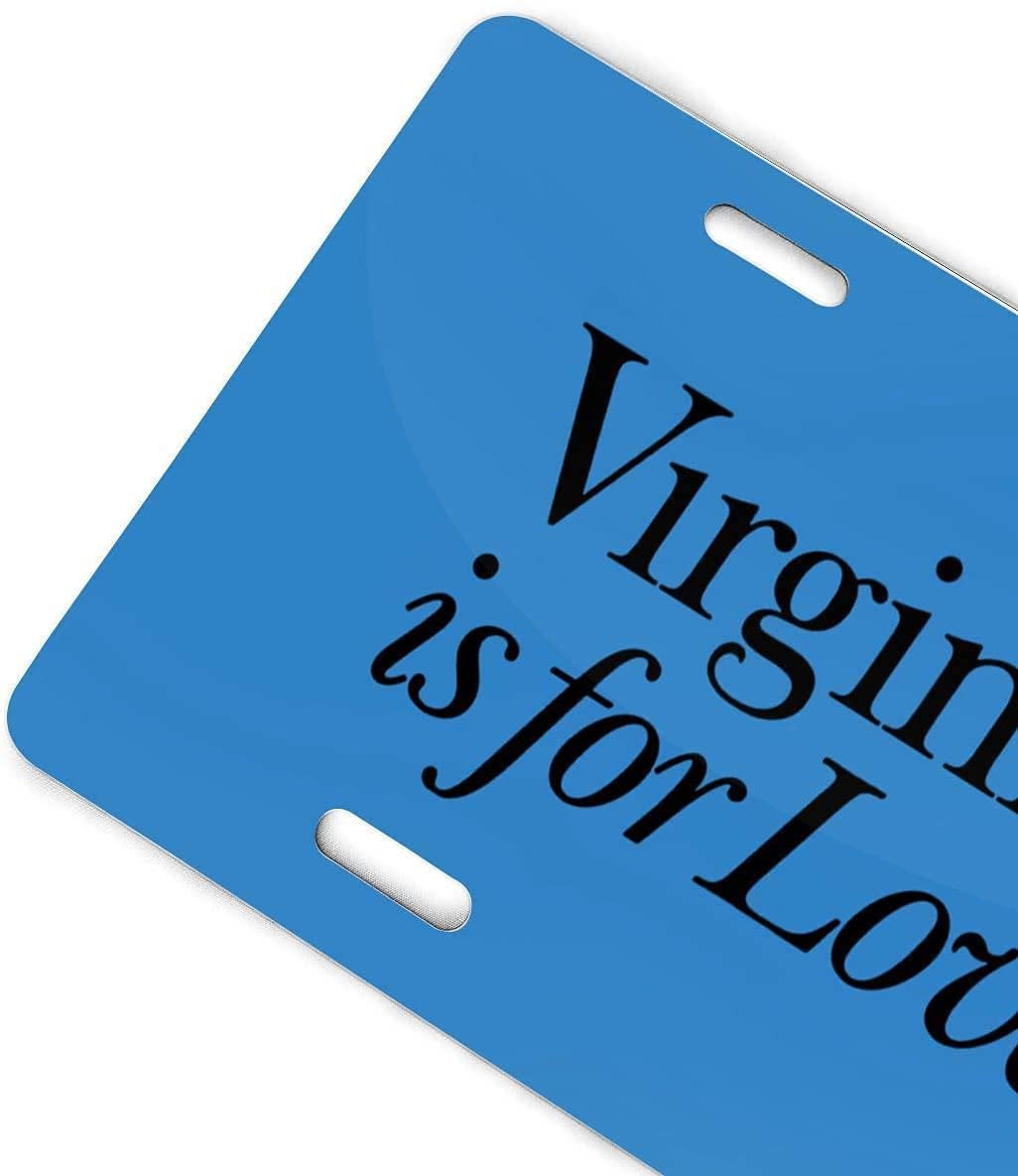 Virginia is for Lovers Personalized License Plate Frame - Custom Funny Car Accessories with 4 Holes - Perfect for State Pride & Unique Vehicle Decoration