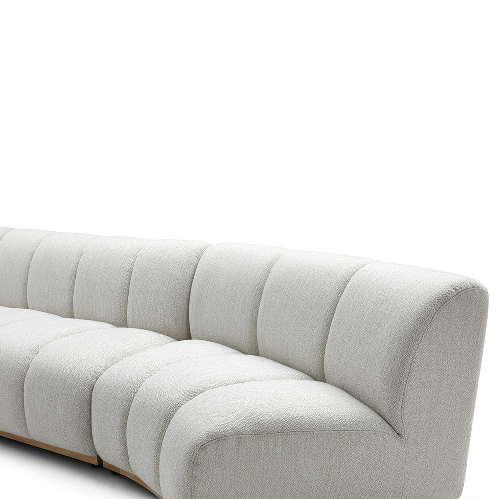 5-6 Seater Modular Sofa Set in Warm White - Modern Sectional Couch for Living Room, Lounge & Family Room - Dallas Collection