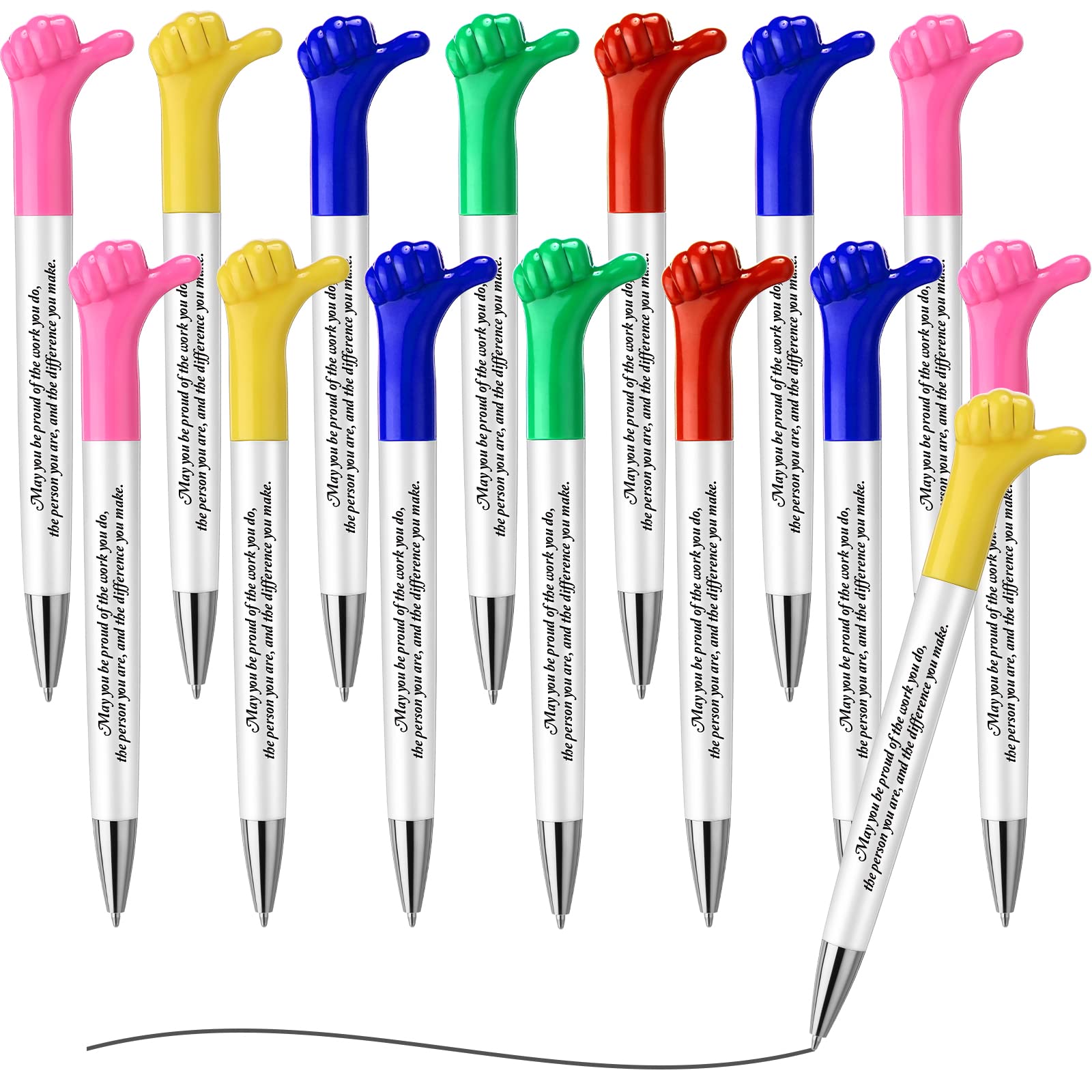 Funny Thumbs Up Pens - Inspirational Gifts for Nurses, Teachers & Coworkers - Office & School Use