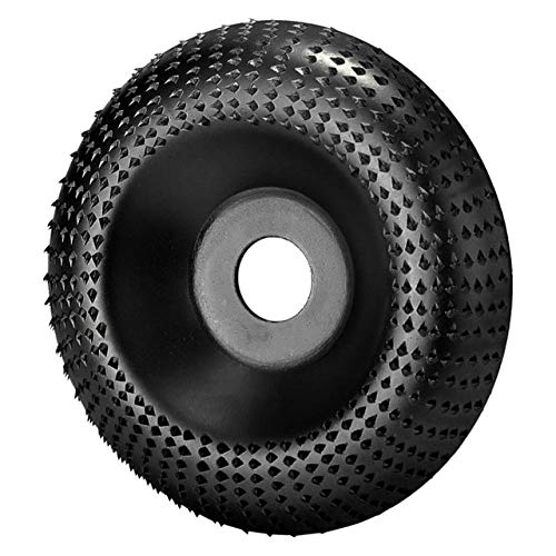 Durable 100mm Wood Angle Grinding Wheel - 16mm Bore Abrasive Disc for Woodworking, Sanding & Carving | Compatible with Angle Grinders | Perfect for DIY Projects, Furniture Making & Crafting (Black)