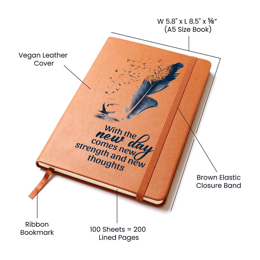 Premium Leather Writing Journal - Elegant & Durable Notebook for Daily Reflections, Gift Ideas & Creative Writing - Perfect for Journaling, Note Taking & Thought Organization