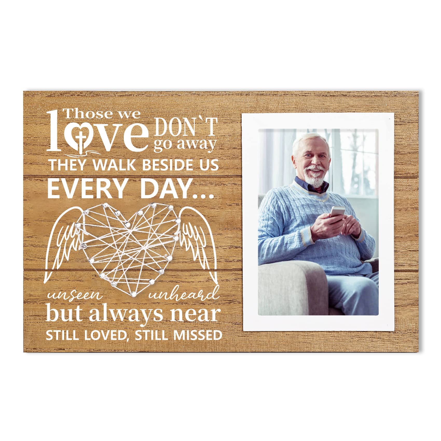 ElegantPark Memorial Picture Frame 4x6 - Sympathy Gifts for Loss of Loved One, Bereavement & Condolence Gift for Mother Father - Remembrance Photo Frame for Funeral, Memorial Service & Home Display