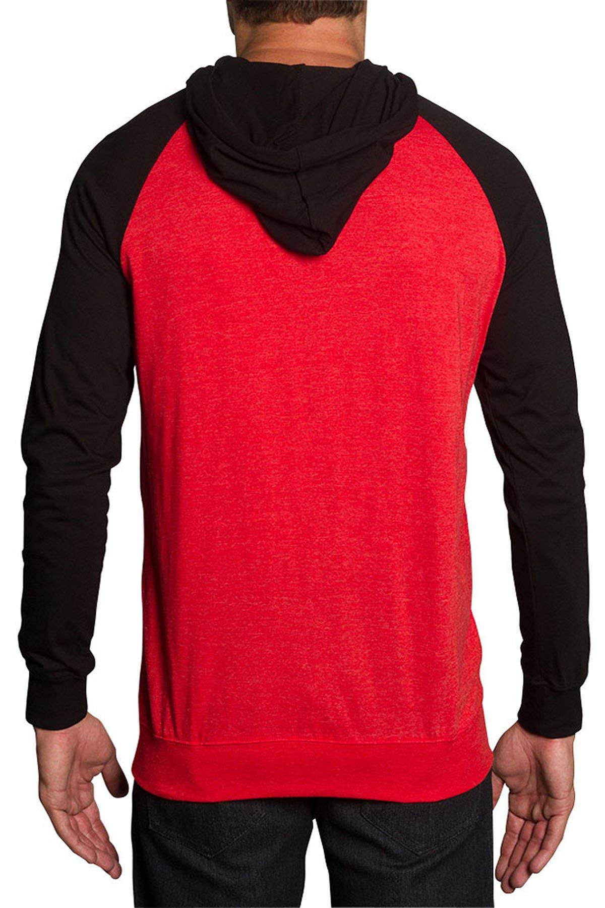 Victorious Men's Lightweight Zip-Up Hoodie Sweatshirt - Comfortable Raglan Sleeve Pullover for Casual Wear, Gym & Outdoor Activities