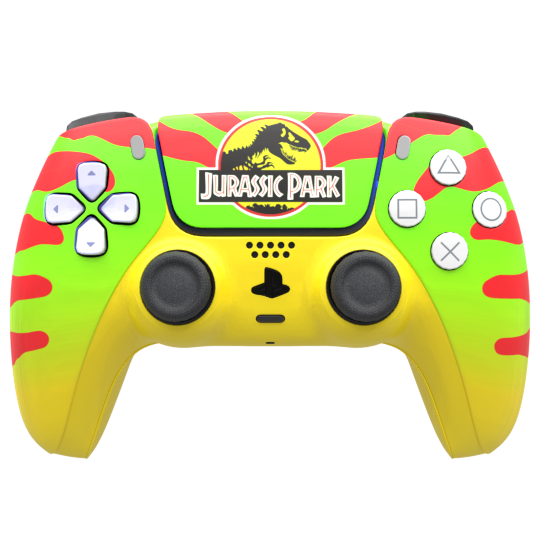 Custom PS5 Controller - Dino DNA Design with Ergonomic Grip for Gaming Enthusiasts | Perfect for FPS, Racing & Action Games