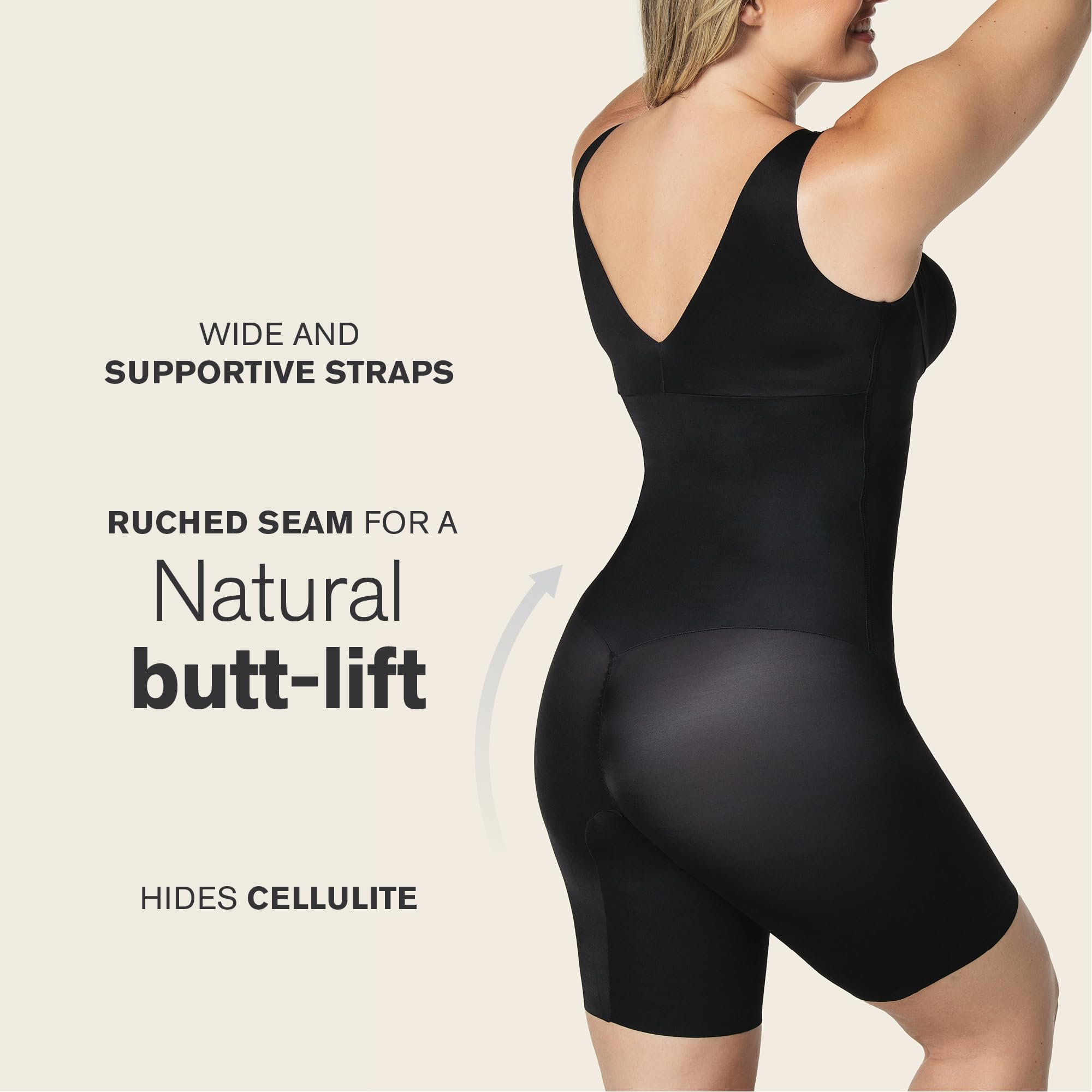 Leonisa Women's Shapewear Bodysuit - Slimming Full Body Shaper for Tummy Control & Smoothing - Perfect for Dresses, Workouts & Everyday Wear