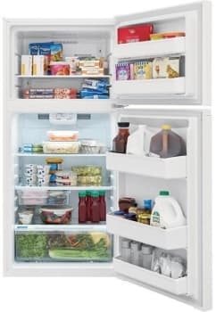 Frigidaire FFHT1425VW 13.9 Cu. Ft. Top Freezer Refrigerator - Energy Efficient White Kitchen Appliance for Home, Apartment & Office Use