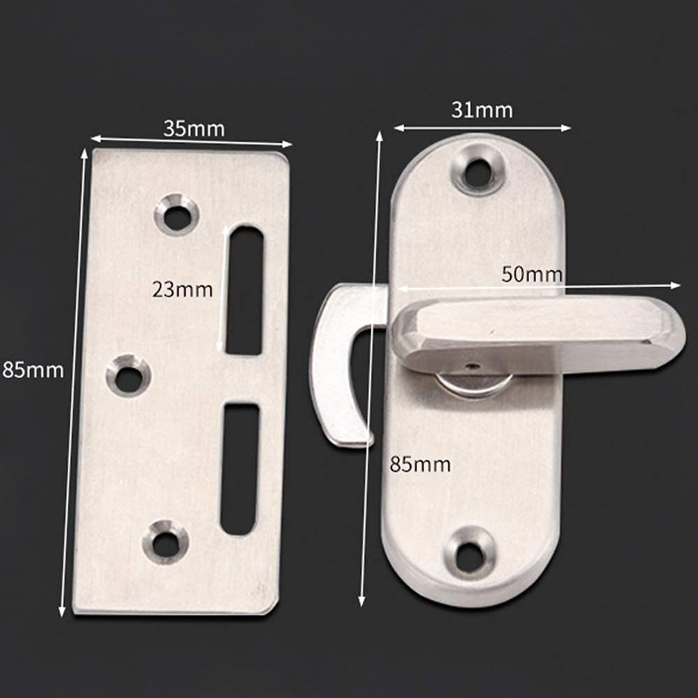 90 Degree Sliding Door Lock - Right Angle Privacy Latch for Sliding Barn Doors & Moving Doors | Secure Home, Office & Closet Use