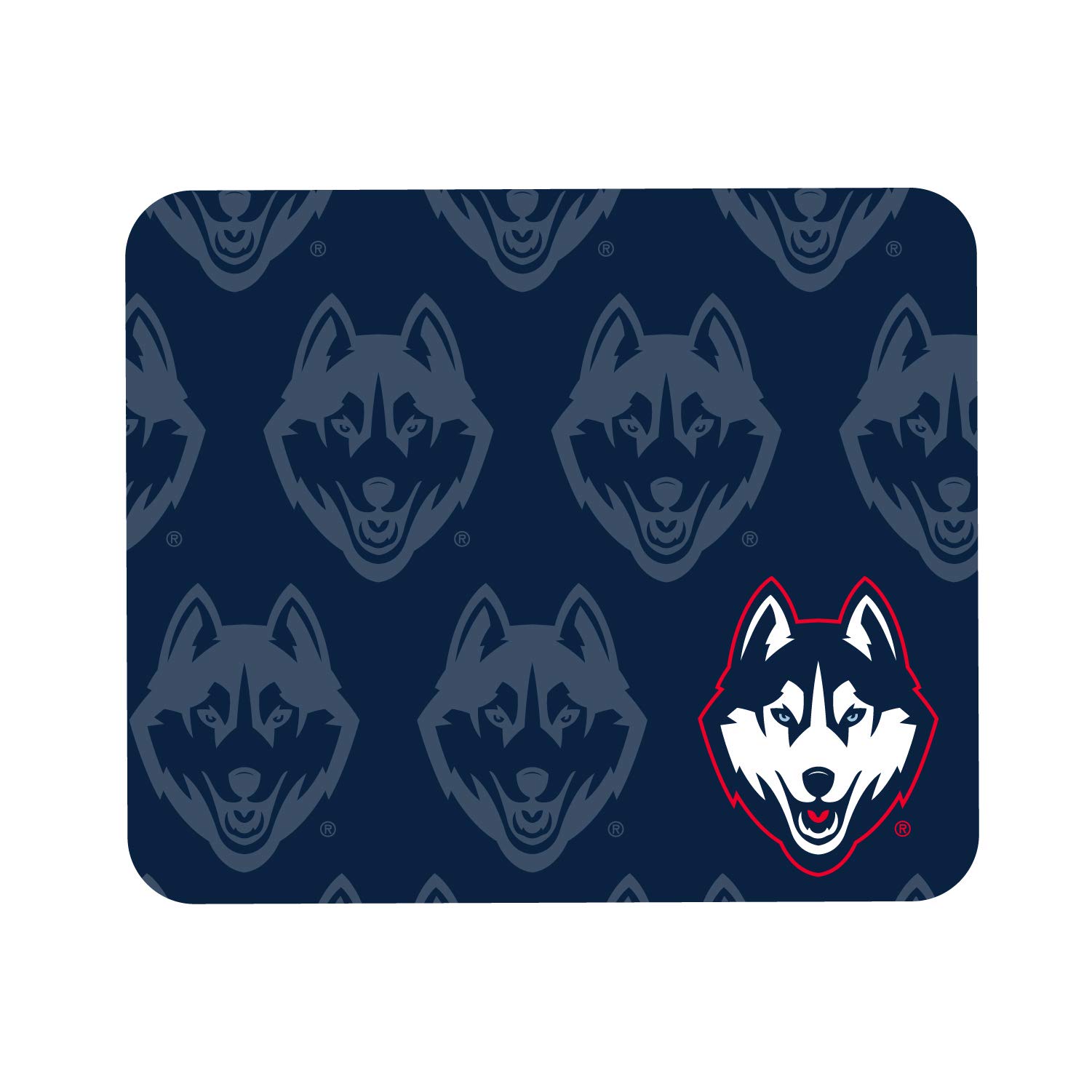 Official University of Connecticut Huskies Fabric Mouse Pad - Non-Slip Rubber Base Gaming & Office Desk Accessory - Perfect for Work, Gaming & School Setup (Mascot Design)