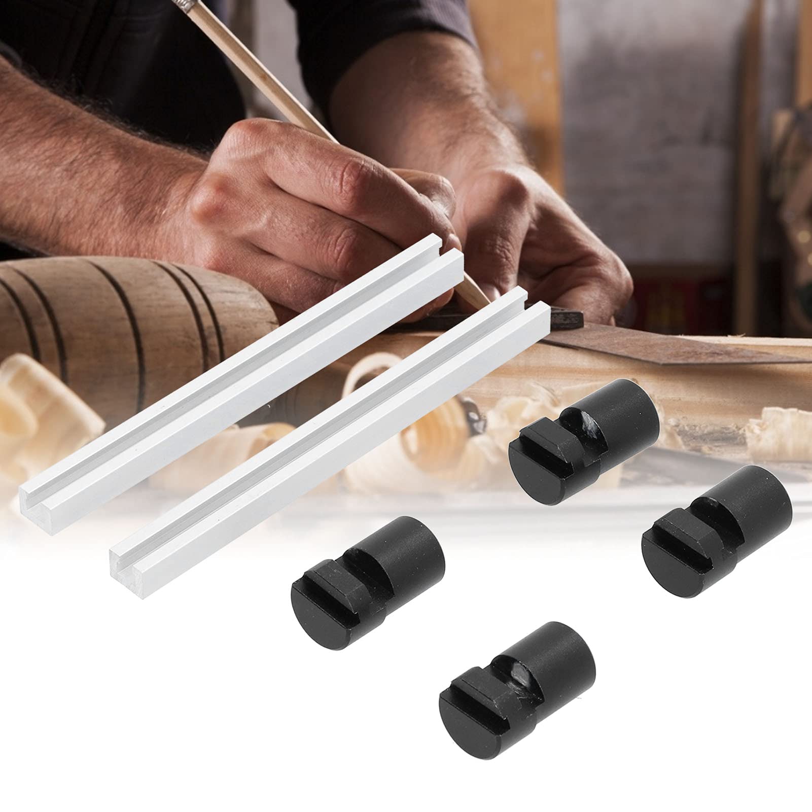 4Pcs 20mm Aluminum Alloy Bench Dogs for Woodworking - Heavy Duty Workbench Positioning Clamps with Humanized Design - Perfect for DIY Projects, Cabinet Making & Furniture Repair