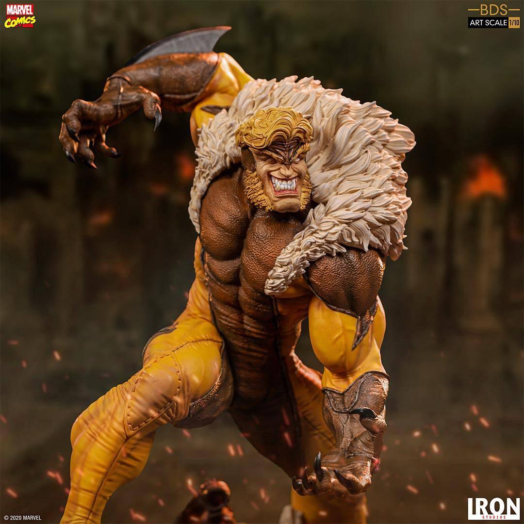 Iron Studios Marvel Comics Sabretooth BDS Art Scale 1/10 Statue - Premium Collectible for Marvel Fans & Home Display