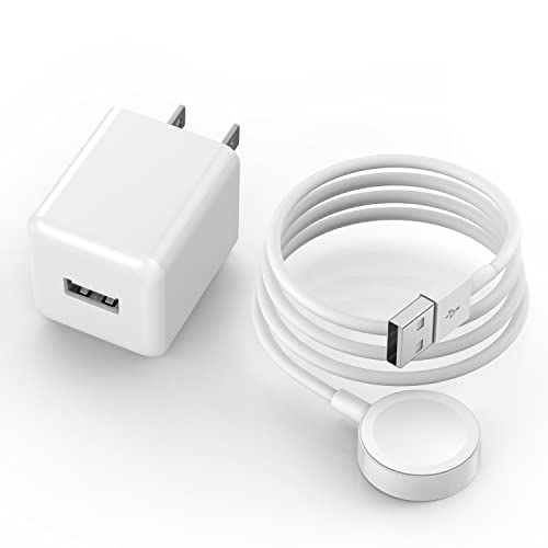 3.3FT Apple Watch Charger Cable with USB Wall Adapter - Compatible with Apple Watch Series 8/7/SE/6/5/4/3/2/1 - Portable Charging Solution for Travel, Home & Office Use