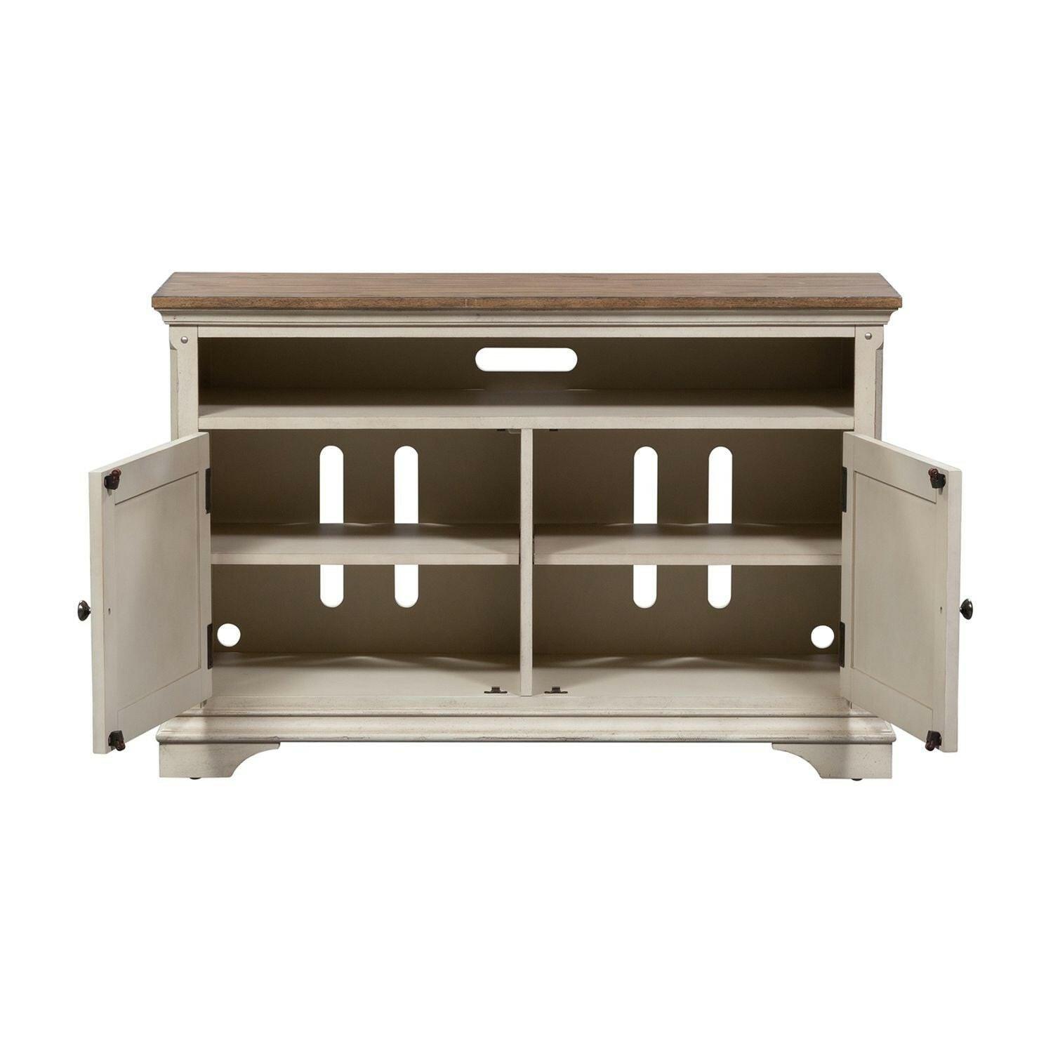 Morgan Creek TV Stand for 46-55 Inch TVs - Modern Entertainment Center with Storage Shelves for Living Room, Bedroom, or Home Theater