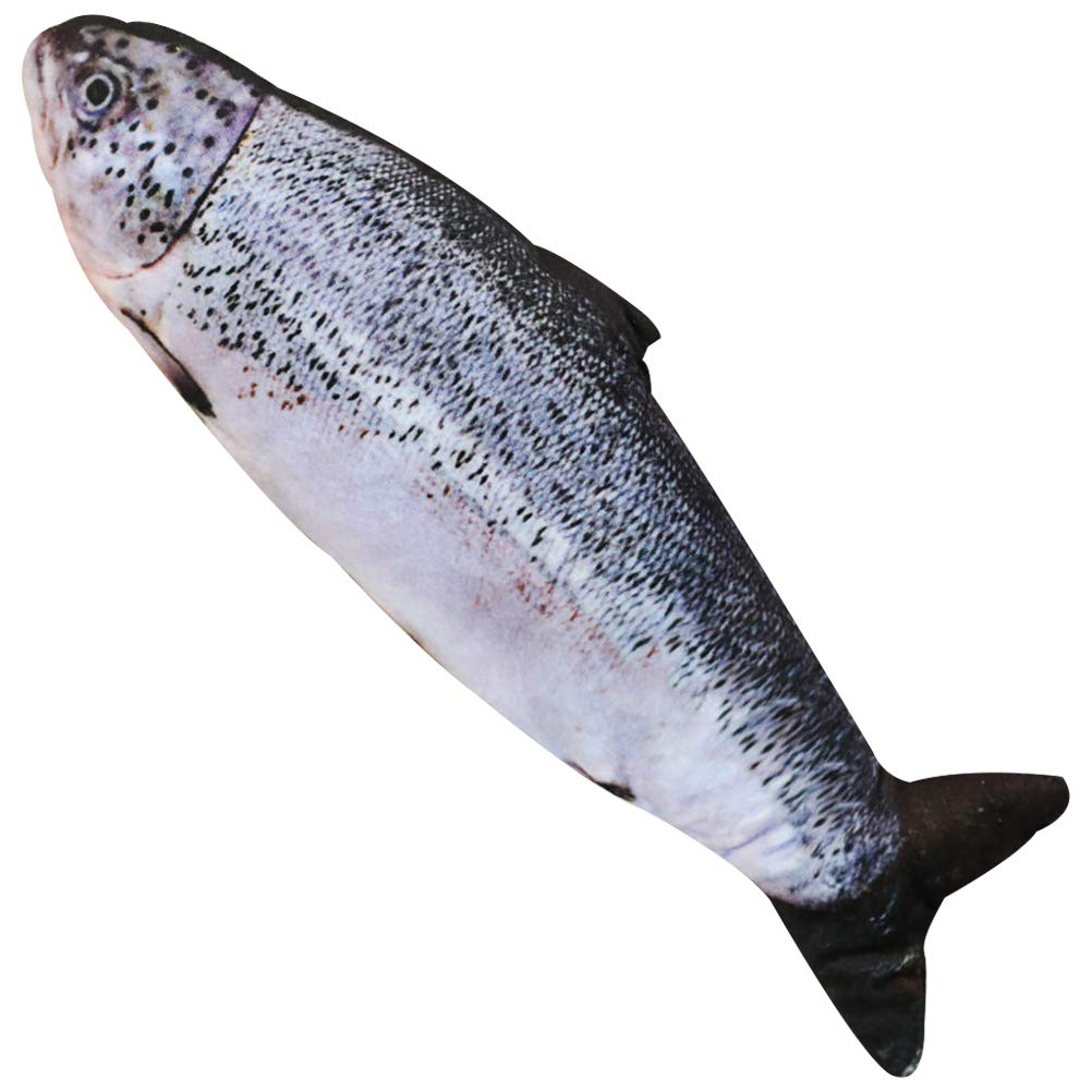 1pc Creative Electric Fish Doll - Realistic Artificial Fish Toy for Cats, Interactive Plush Salmon Toy with Motion for Pet Playtime - Perfect for Indoor Cat Entertainment & Stimulation