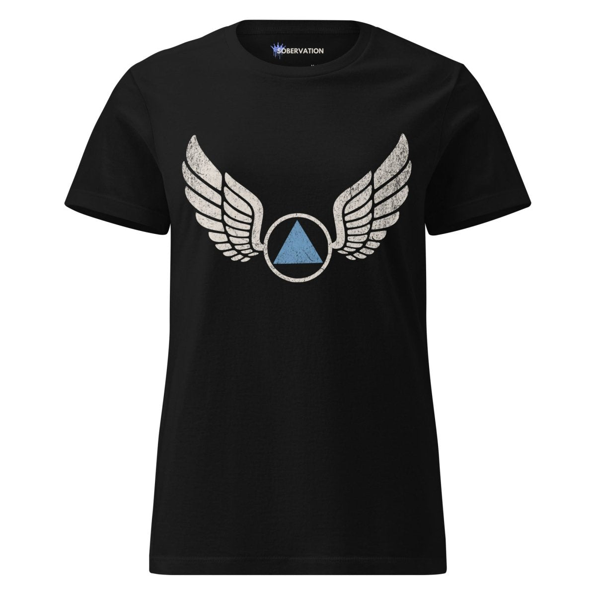 Wings of Recovery Women's Essential T-Shirt - Sobriety Symbol Tee for AA Meetings & Addiction Support Groups | Inspirational Sobriety Gift for Women in Recovery