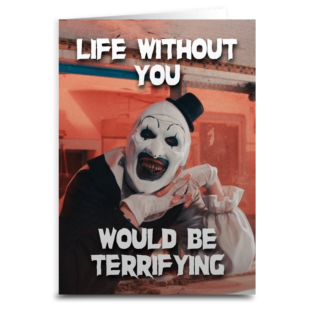 Terrifier Inspired Greeting Card - Horror Movie Fan Gift for Halloween, Birthdays & Special Occasions - Perfect for Horror Lovers & Art Collectors